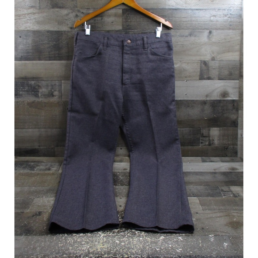 Wrangler Jeans Mens 36x34 Gray Regular Fit Dress Boot Cut Made in USA 00090BR